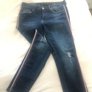 Zara Jeans with stripe down side